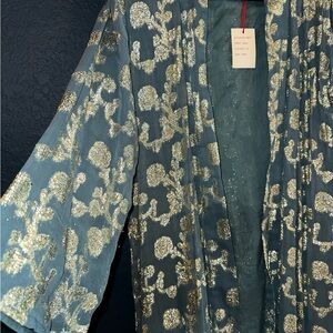RAGA Gold and Silver Patterned kimono